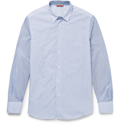 striped cotton poplin shirt