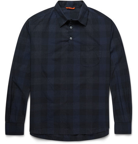 checked cotton poplin shirt