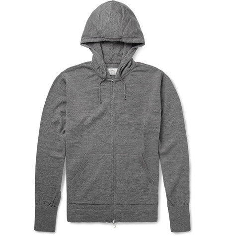 merino wool zip up hoodie