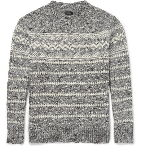 fair isle wool blend sweater