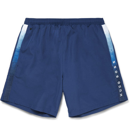 seabream mid length jacquard striped swim shorts