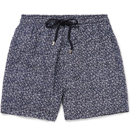 moorea turtle print mid length swim shorts