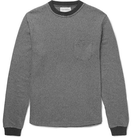 rica slim fit striped cotton sweatshirt