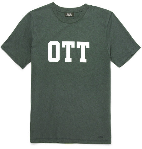 ott slim fit printed cotton jersey t shirt