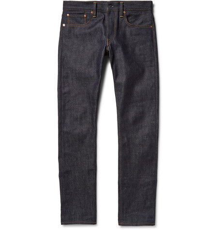 slim fit raw japanese denim jeans