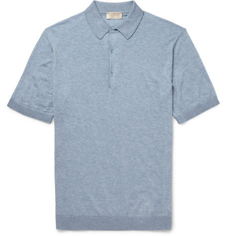 haddon cotton and cashmere blend polo shirt
