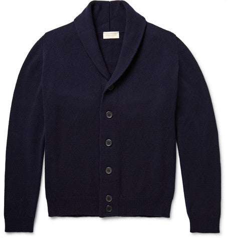 patterson shawl collar merino wool and cashmere blend cardigan