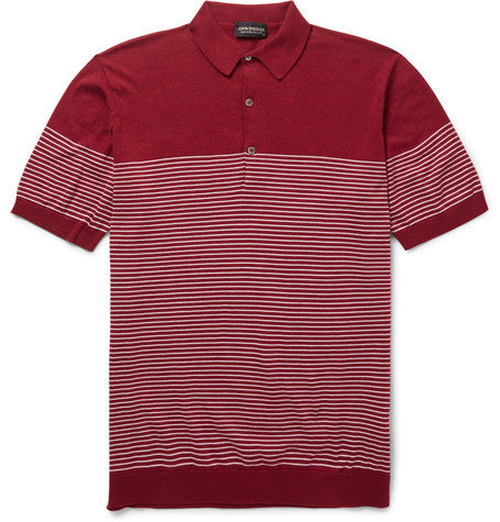 viking striped cotton polo shirt