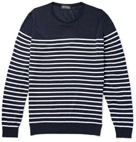 redfree striped sea island cotton sweater