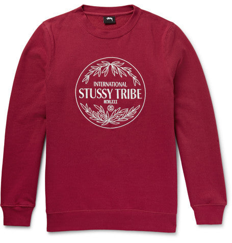 marathon embroidered fleece back cotton blend jersey sweatshirt