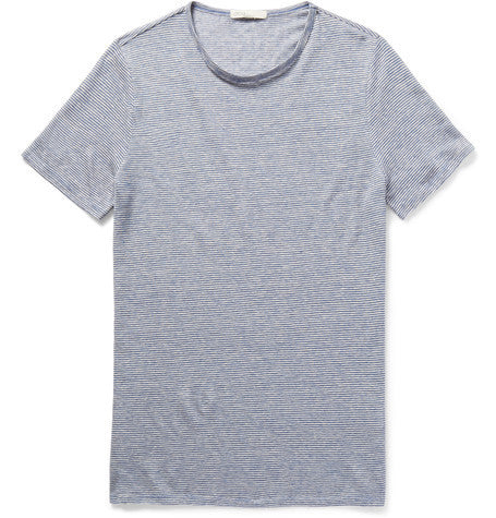 chad striped knitted linen t shirt