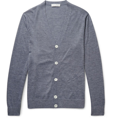 cashmere  wool and silk blend cardigan