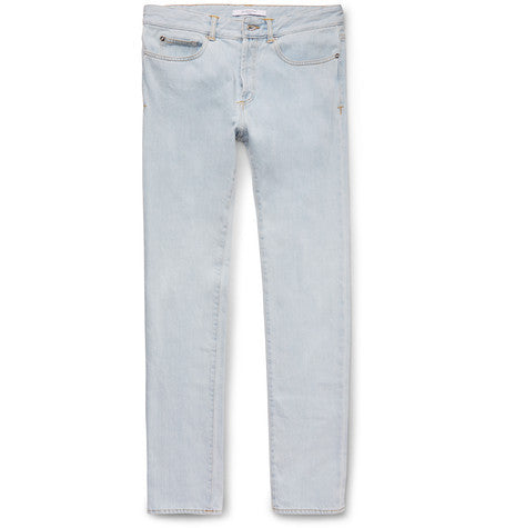 cuban fit bleached denim jeans
