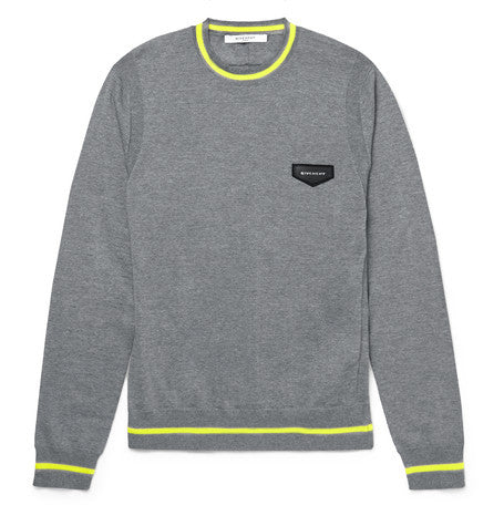 neon stripe wool sweater