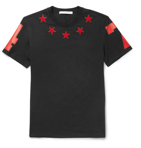 cuban fit star applique cotton jersey t shirt