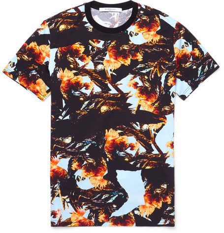cuban fit printed cotton t shirt