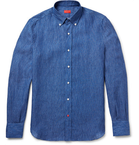 slim fit birdseye linen shirt
