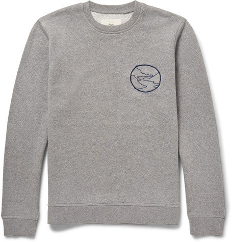 melange cotton jersey sweatshirt
