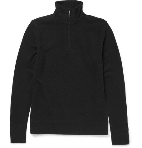 nathan merino wool half zip sweater