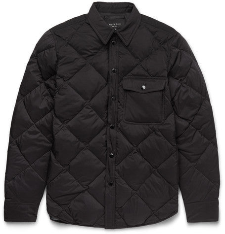 mallory quilted shell down shirt jacket