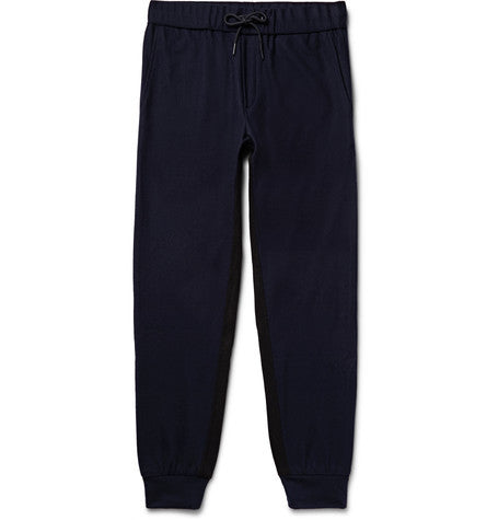 alpha tapered brushed wool trousers