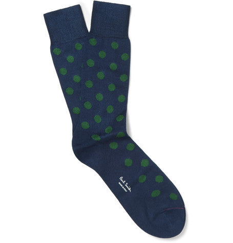 polka dot cotton blend socks