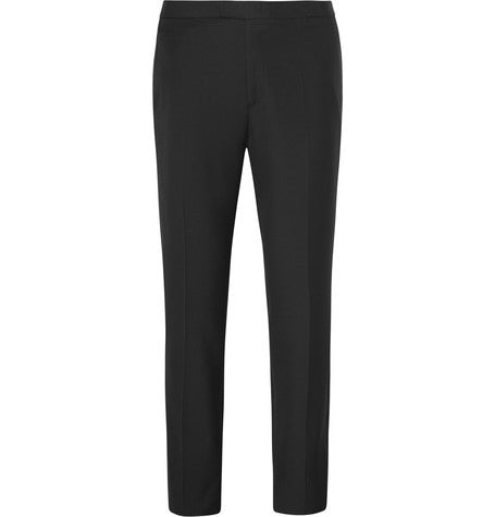 midnight blue wool tuxedo trousers