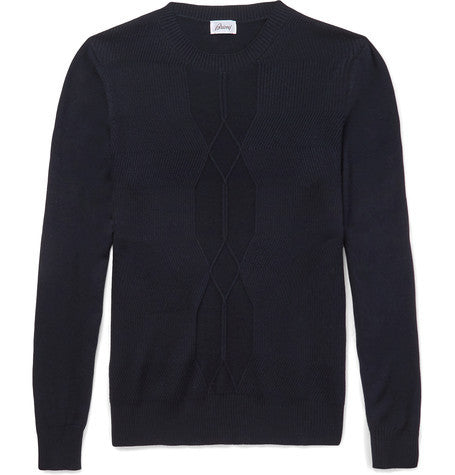 ribbed wool  cashmere and silk blend sweater