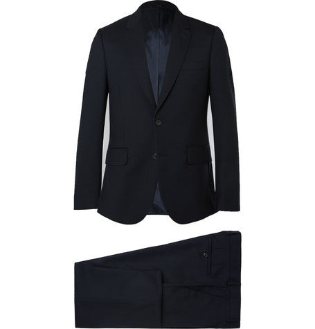 london navy a suit to travel in soho wool suit
