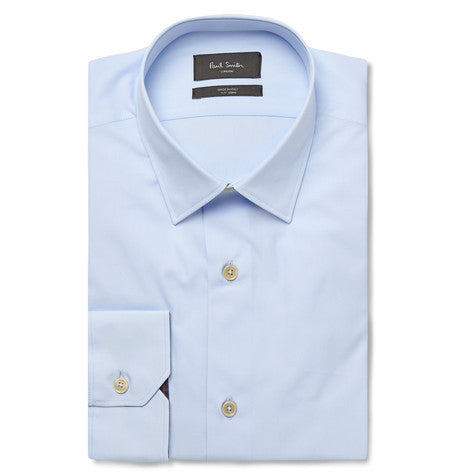 london blue soho slim fit cotton poplin shirt