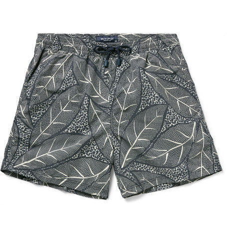 fern print mid length swim shorts