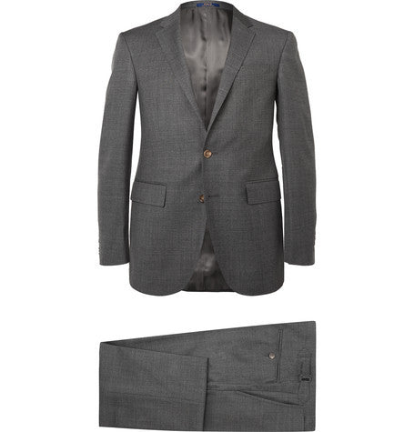 grey slim fit wool suit