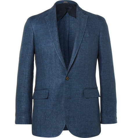 blue morgan linen blazer