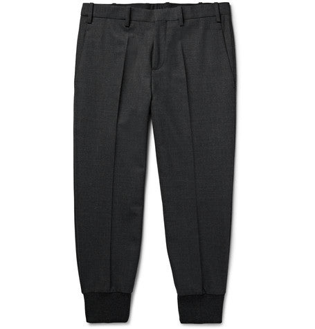 tapered woven trousers