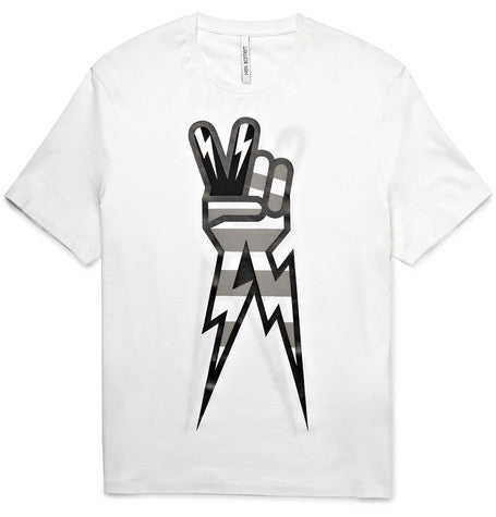 peace printed cotton jersey t shirt