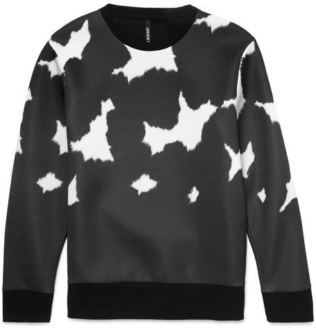 printed scuba jersey sweatshirt