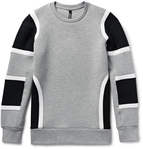colour block scuba jersey sweatshirt