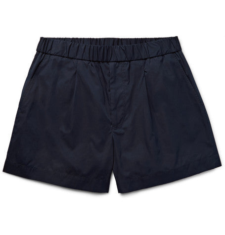 cotton and silk blend shorts