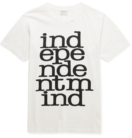 independent mind slim fit printed cotton jersey t shirt