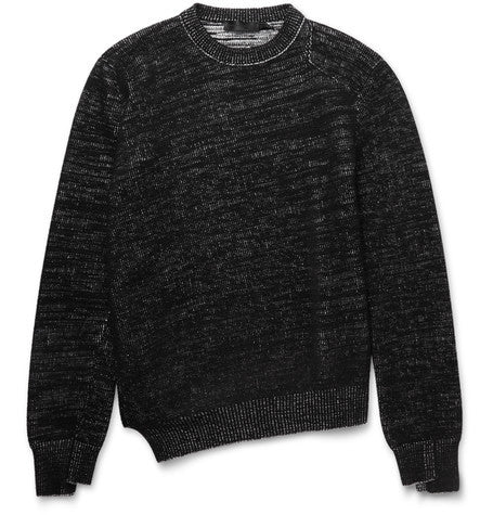 asymmetric wool and cashmere blend sweater