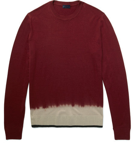 dip dyed merino wool sweater