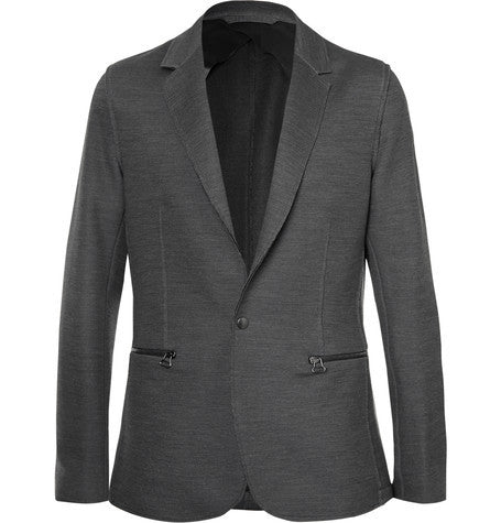 bonded jersey blazer