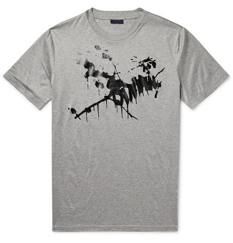 splatter print cotton jersey t shirt