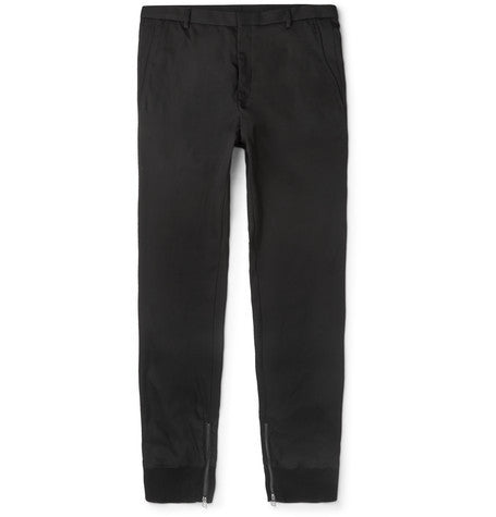 zip detailed crepe sweatpants
