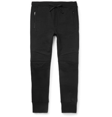 slim fit cotton biker sweatpants