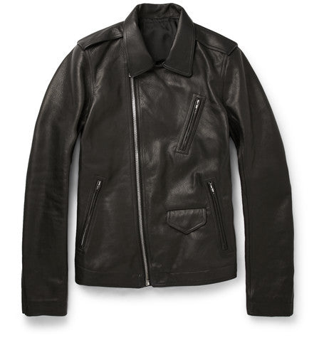 stooges grained leather jacket