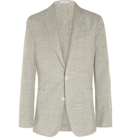 grey dover slim fit slubbed silk blend blazer