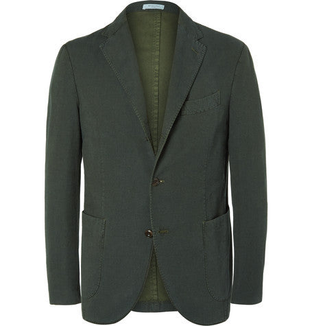 green slim fit stretch cotton corduroy suit jacket