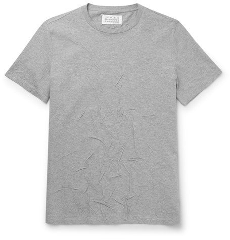 slim fit creased cotton jersey t shirt