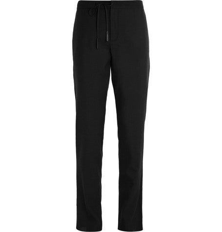drawstring wool trousers